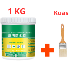 Lem anti bocor transparan 300/500/1000G cat anti bocor tak terlihat bahan kedap air untuk ubin kamar mandi kolam renang dll. serbaguna termasuk kuas gratis.