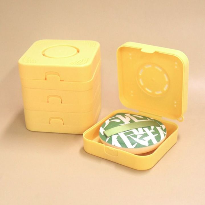 NTSITAR Travel Reusable Cotton Puff Container Powder Puff Beauty Egg Stand Ventilated Case Puff