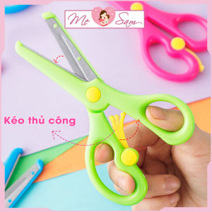Kéo thủ công cho bé tập cắt giấy kéo an toàn cho bé cute dễ thương Shop Mẹ Sam