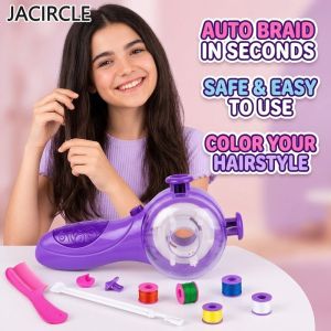 Electric Hair Braiding Tool Portable Diy Styling Twist Braider For Kids Girls Women Home Use Gift