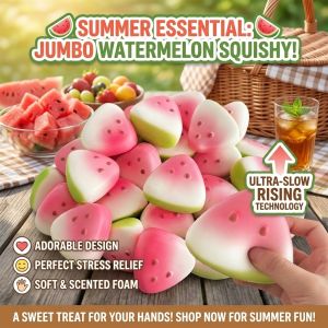 Squeeze Stress Away For Fast Mood Boost JMY Summer Watermelon Slow Rebound Soft Squeeze Toy BioEnzyme Quick Results 强效解压/AntiStress Toy For Stay Up Late/Soft Plush For Deep Penetration/Moist Touch For Efficiency
