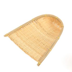 ALL LIVE Sturdy Lightweight Trendy Knitted Tasteless Drying Bamboo Basket Vegetable Storage Tray Kitchen Supplies Dustpans