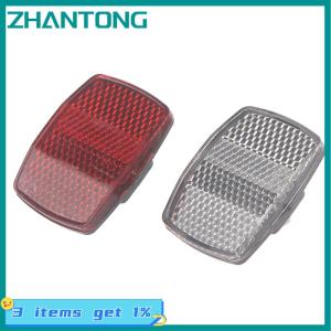 ZHANTONG จักรยานพลาสติกสะท้อนแสงไฟท้ายสะท้อนด้านหน้าและไฟท้าย