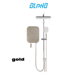 ALPHA 4.5KW WATER HEATER DC PUMP NEON RAIN SHOWER WES7
