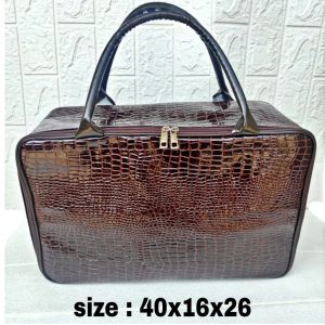 Tas Koper Travel Bag Croco Kulit Sintetis