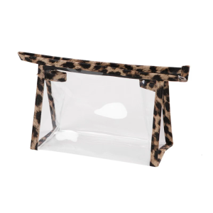 Leopard Doll Makeup Bag Fashion Handbag for Girl Women Large Capacity Storage Bag Waterproof Transparent Toiletry Bag
