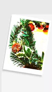 Lighted Artificial Rattan Grass Christmas Garland Wreath for Fireplace Table Garden Xmas Decor