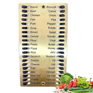 LOVWK ใช้ซ้ำได้ รายการขายของชำโลหะ แบบพกพาได้ ทนทานต่อการใช้งาน บอร์ดเตือนความจำ แถบเลื่อน ถอดออกได้ กระดานตรวจสอบสไลด์ ของขวัญสำหรับเด็ก