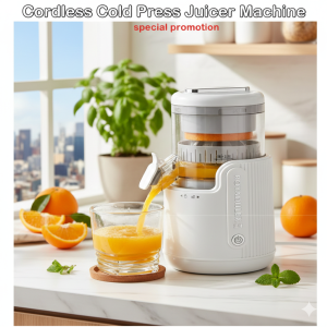 [SG Stock] Cordless Electric Citrus Juicer | Automatic Orange Juicer Machine | USB-C Rechargeable | 100% Pure Juice Extractor | BPA-Free Kitchen Tool |