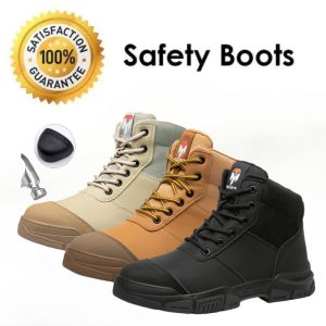 Safety Shoes for Men Safety Boot Men Shoes Steel Toe Cap Waterproof Kasut Lelaki Anti-smash Anti-puncture Shoes Women