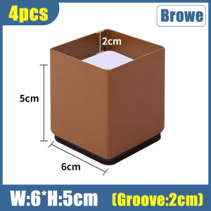 4PCS Đồ nội thất Nâng cao chiều cao Gói đệm chân Thép carbon Chống mài mòn Chống trượt Bàn Mat Sàn cà phê Bàn ghế sofa Chân giường