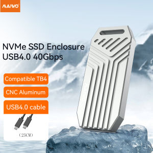 MAIWO M2 NVMe Enclosure With Fan SSD Casing USB4.0 40Gbps External M.2 SSD Case For PCIe4.0 NVMe 2280 Comaptible Thunderbolt 4/USB3.2/3.1/3.0 Aluminum Case CNC