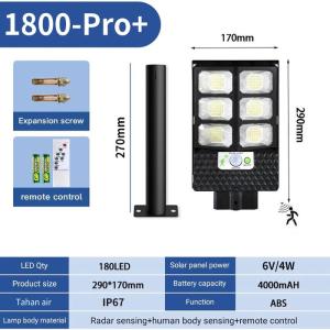 "Beli 1 Gratis 1" Lampu Luar Ruangan 1000W Lampu Tenaga Surya Dengan Remote Sense Lampu Jalan Tenaga Surya Lampu Tenaga Surya Luar Ruangan Tahan Air