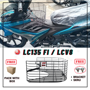 𝗔𝗥𝗧 𝗙𝗥𝗘𝗘 𝗧𝗔𝗣𝗔𝗞 𝗕𝗔𝗪𝗔𝗛 YAMAHA LC 135 FI LCV8 METAL BESI BAKUL BASKET MOTOR MOTORCYCLE IRON LC135FI LC135 LC V88