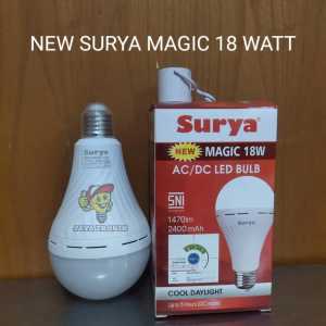 Lampu Bohlam New Magic LED 18 watt emergency Surya AC DC Auto On Mati Listrik Original