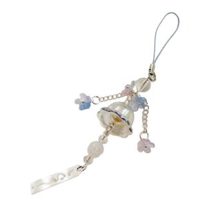 Jellyfish Wind Chime Pendant Phone Charm With Glass Lilies of The Valley Designs for Trendy Women Daily Casual Use