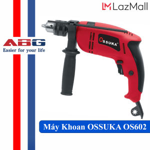 Máy Khoan ABG OSSUKA OS602 Cầm Tay Công Suất Lớn 650W Hoạt Động Mạnh Mẽ Thiết Kế Nhỏ Gọn Trọng Lượng Nhẹ Dễ Di Chuyển Tay Cầm Chắc Chắn Báng Cầm Có Đệm Không Bị Mỏi Tay
