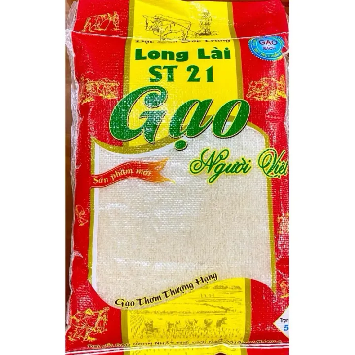 Gạo ST21 Dẻo Thơm ,Mềm Ngọt Cơm Túi 5kg/10Kg