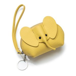 Hoàng Gia Bagger dễ thương Voi đồng xu Ví cho Nữ Da Bò Thật Mini Túi lưu trữ thời trang ví Ví Nữ Ví thon gọn