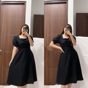 BS - BISA COD ! / Dress Wanita Polos Loria / Dress Wanita Basic / Dress Wanita Ukuran L