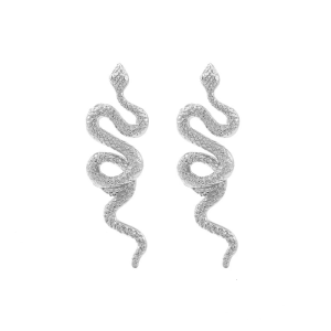 Stylish Punk Snake Earrings Eye Catching Earrings Alloy Texture Comfortable Snake Earrings for Daily Wear and Parties