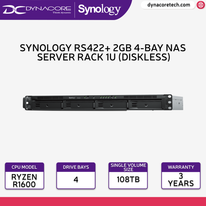NAS Synology RS422+ 4 Bay - CPU Quad-Core 1.4Ghz Per Archiviazione Professionale - Foto 2