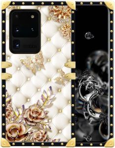 Compatible with Samsung Galaxy A02 A02s A03 A04 A05 A06 A12 A13 A14 A15 A16 A17 A22 A3 A24 A25 A26 Edge CaseLuxury Soft TPU & Hard PC Back for Girls WomenShockproof Protective Phone Cover for Galaxy S23 Ultra