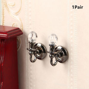 QUANSEN 1Pair 1:12 Dollhouse Miniature Wall Light Lamp Home Furniture Model Decor Toy Doll House Accessories
