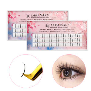 LAKANAKU 3 Rows Fairy Lashes Spikes Wispy False Eyelashes Pre Fan Russian Volume Soft Natural Cilia Individual Mix Bottom Lashes