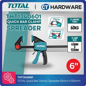 Total THT134-Series Quick Bar Clamp / Spreader (6" / 12" / 18")
