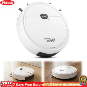 【Ready】【Vktech】【Ready】【Vktech】 3-in-1 Smart Robot Vacuum Cleaner Ultra-Thin Automatic Sweeping Robot Smart Navigation for Hardwood Floor Tile Carpet Home Use