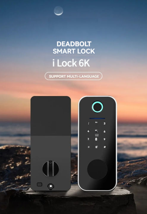 Automatic Deadbolt Keypad Key Password Fingerprint Keyless entry Smart ...