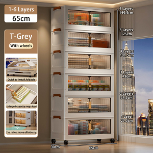 38cm-65cm Storage Cabinet Foldable Gap Storage Organizer Stackable Storage Box Almari Pakaian Multipurpose 收纳柜