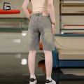 Nam quần soóc bò Mỹ có thể giặt phong cách retro Quần short denim mùa hè thường ngày đa năng. 
