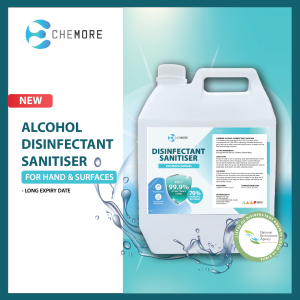 CHEMORE Sanitiser/Surface Disinfectant 70% Isopropyl Alcohol Based - 5L