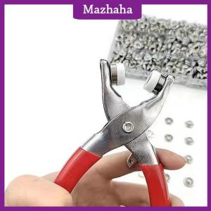 Mazhaha Bộ snap ốc vít kit công cụ kim loại Snap Nút nhẫn với Fastener Kìm Báo Chí công cụ Kit cho quần áo may