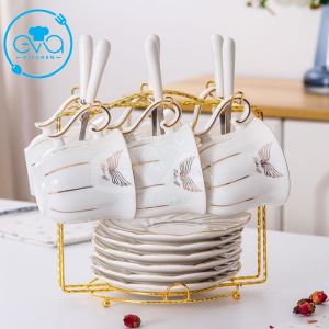 Giá Treo Ly Tách Và Dĩa Inox Trắng Cao Cấp Giúp Gọn Gàng Nhà Bếp M3495