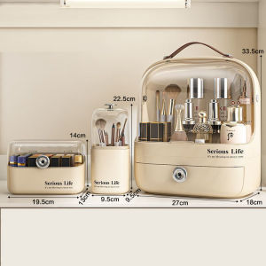 Mainland Rak Kosmetik dengan Laci Anti Debu Tempat Make Up Multifungsi Rak Organizer Skincare HSB837