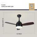 66 Inch Ceiling Fan With Light Ceiling Fans With Lights Remote Control Indoor Outdoor Ceiling Fan Light With 6 Blades For Living Room Bedroom Office Restaurant. 