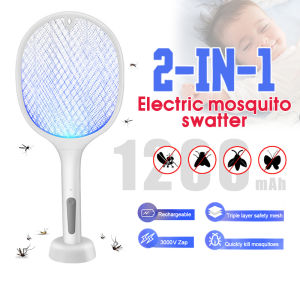 Vợt muỗi kiêm đèn bắt muỗi thông minh 2 trong 1 Vợt bắt muỗi thông minh tự động 2 trong 1 pin sạc cao cấp