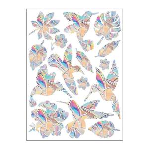 ของขวัญสติกเกอร์แสดงสติ๊กเกอร์ติดหน้าต่างสติ๊กเกอร์ภาพติดหน้าต่างการชนสำหรับนกสติกเกอร์รุ้งกระจกหน้าต่างประตู