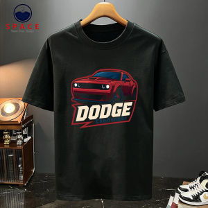 Casual Original MenS Black Cotton T-Shirt Classic Car Printed Design Loose And Comfortable Casual-Fit MenS Tops