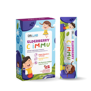 DR.LAB Elderberry C Immu อาหารเสริมสำหรับเด็ก เสริมภูมิคุ้มกัน ลูกไม่ป่วยง่าย ด้วยวิตามินซี รสเบอรี่ เด็กชอบ ทานง่าย