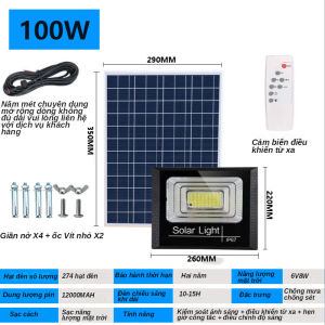 【Vận chuyển siêu nhanh】Đèn pha năng lượng mặt trời 80W 100W đèn năng lượng mặt trời tự sáng đèn led năng lượng mặt trời