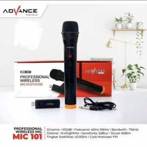 COD MICROPHONE WIRELESS ADVANCE MIC-101 TANPA KABEL MIKROFON KARAOKE SUPER BASS TERMURAH ADVANCE 101