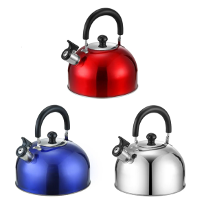Heat Resistant Handle Whistling Kettle Fast Boiling Teapot 2L Capacity Stainless Steel Teakettle For Camping Cooking