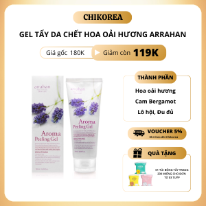 Gel Tẩy Tế Bào Chết Hoa Oải Hương Arrahan Hàn Quốc Aroma Pelling Gel 180ml Giúp Tẩy Sạch tế Bào Chết Sáng Da CHIKOREA