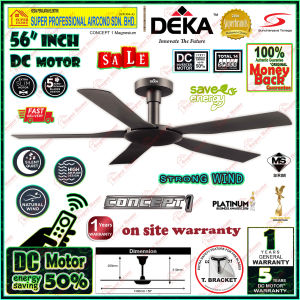 Deka Ceiling Fan CONCEPT 1 (Magnesium) 56 inch 5 Blades DC Motor Ceiling Fan with Remote Control