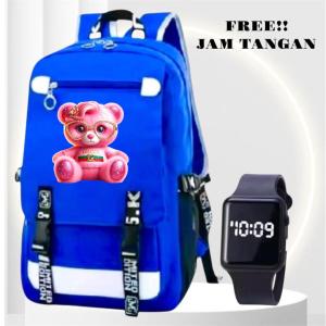 Js Stlye Tas Sekolah Uniseks PANDA GGC 0030 Tas Ransel Bahu GandaTas Laptop Mochila Anak