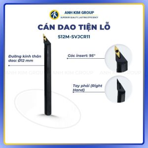 Cán dao tiện ngoài SVJCR11 Turning holder right hand góc 95 độ - CNC ÁNH KIM